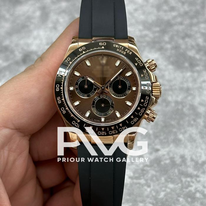 JAM TANGAN MODEL P01 DTN 40mm RG Choco Dial V3 QF