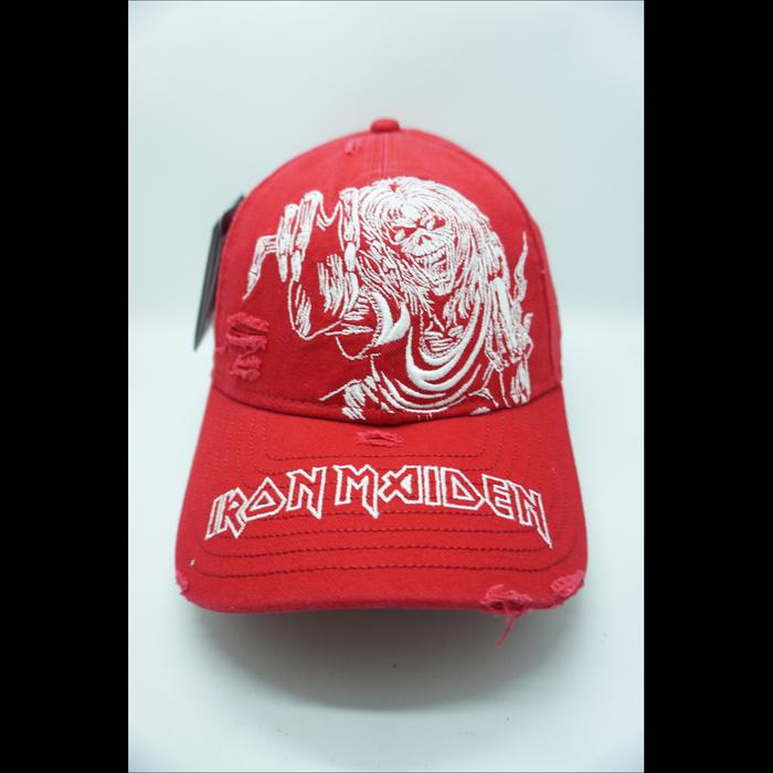 Iron Maiden Unstructured Ball Cap Red Freee