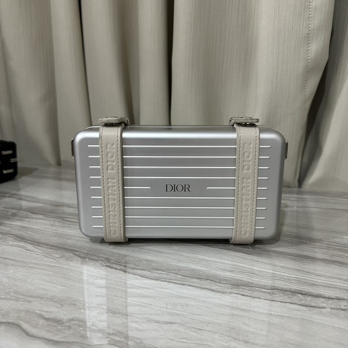 Dior x Rimowa Trunk Clutch Silver