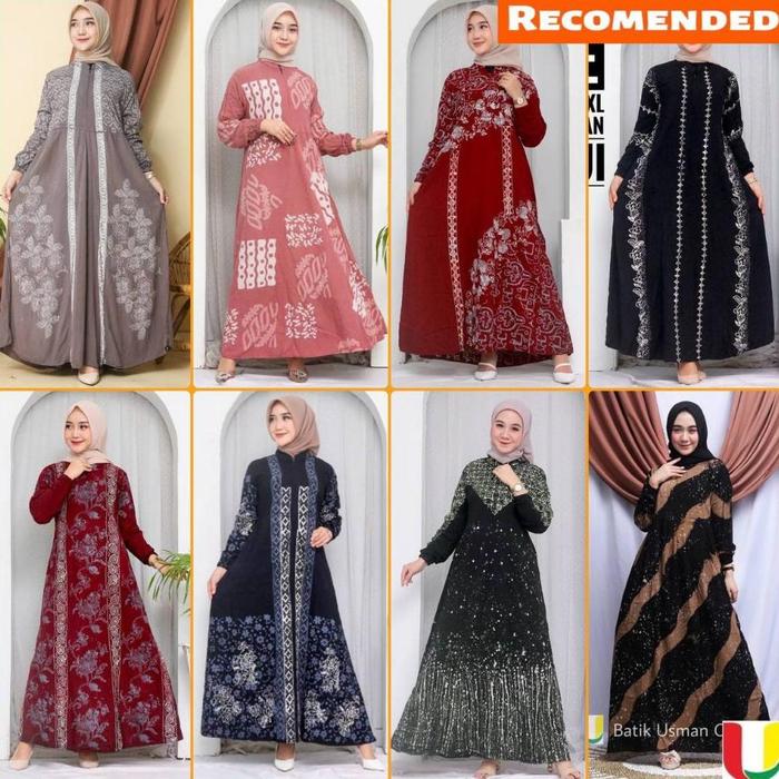 Batik Usman - Gamis Twill Rayon Pekalongan Cap Malaman Ori Pekalongan
