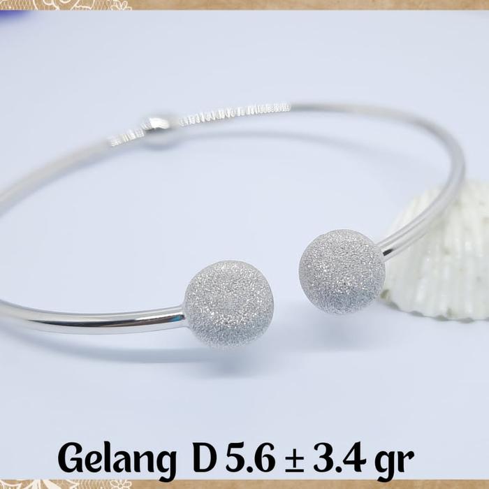 gelang emas putih asli model terbaru kadar 375