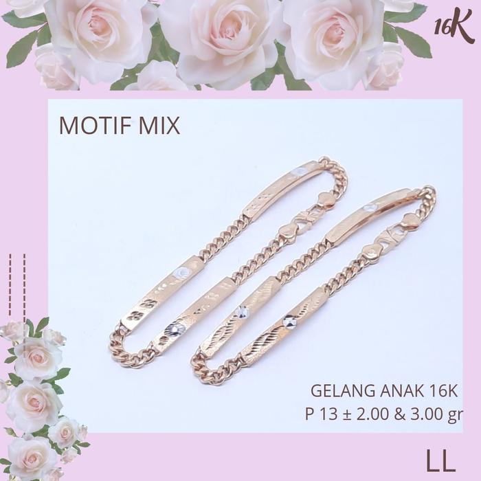 gelang emas asli model terbaru berat 2 gram kadar 700