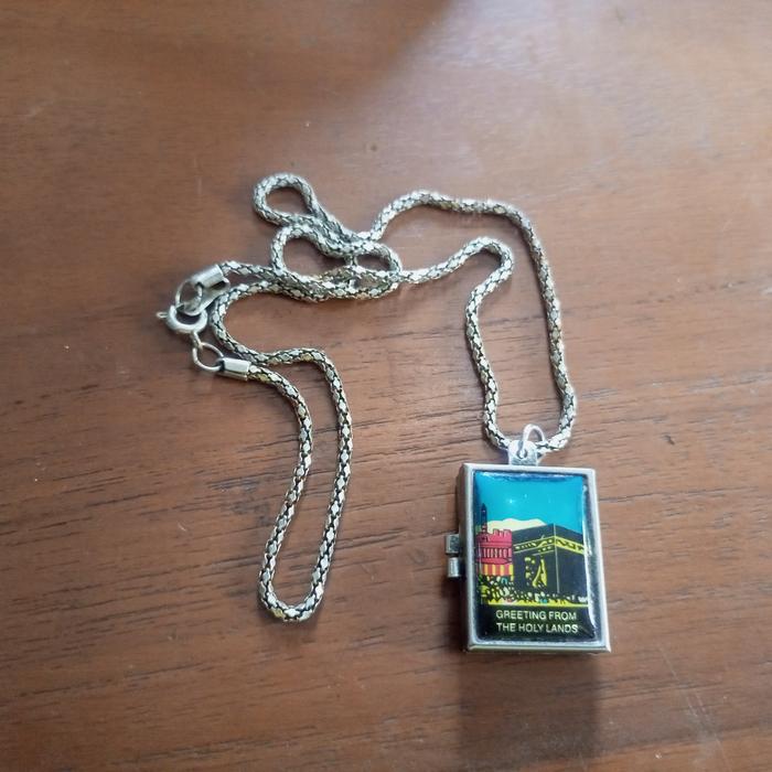 liontin Kalung kabah kotak antik lapis perak langka Rare Items