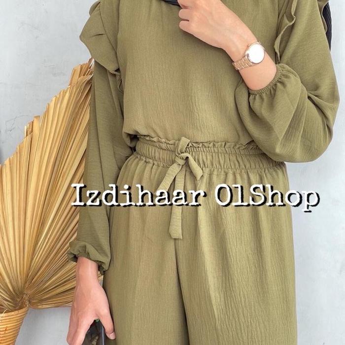 RUBY SET//SETELAN KULOT KRINKEL//OOTD KEKINIAN// SETELAN TERLARIS//