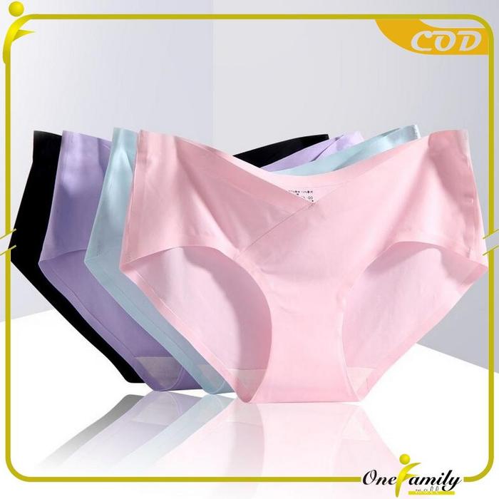 -P Celana Dalam Seamless Wanita V Shape Low Waist Panties Cd Kolor