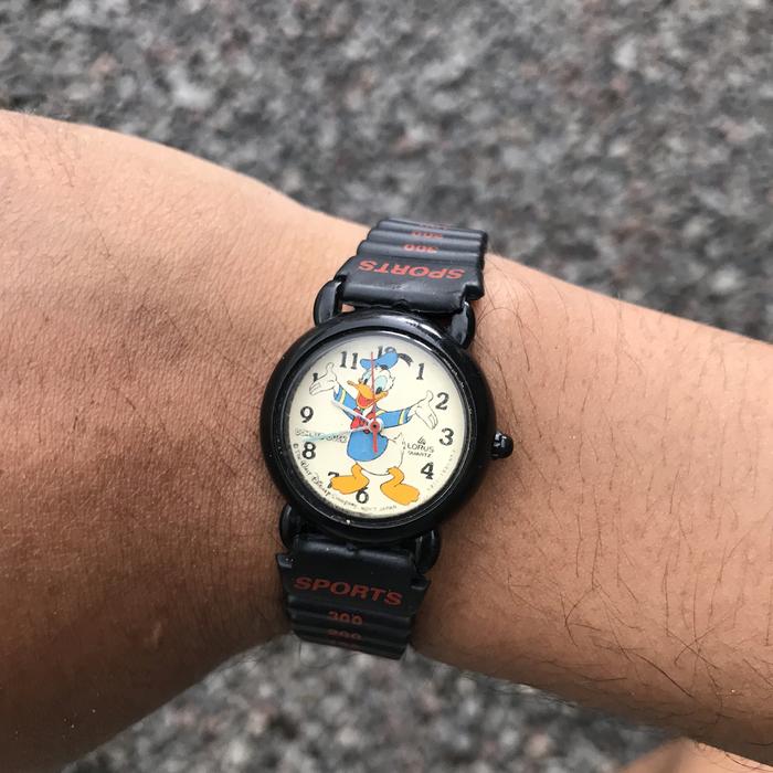 lorus jam tangan x disney donald duck vintage jadul