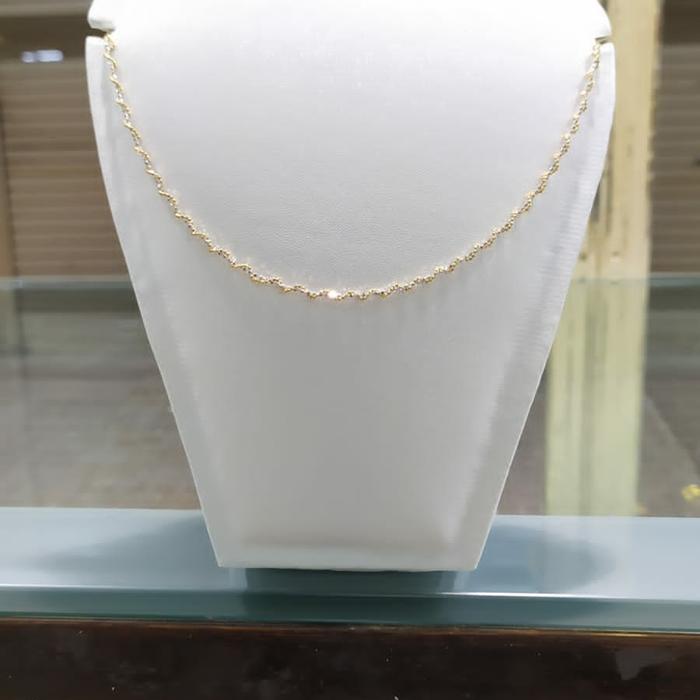 Kalung Disco Ball Lilit Emas Putih 750