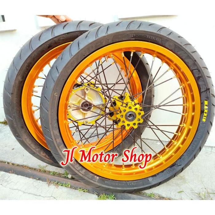 Paket Velg Supermoto Honda CRF150 CRF 150 L CRF150L Plus Ban Maxxis