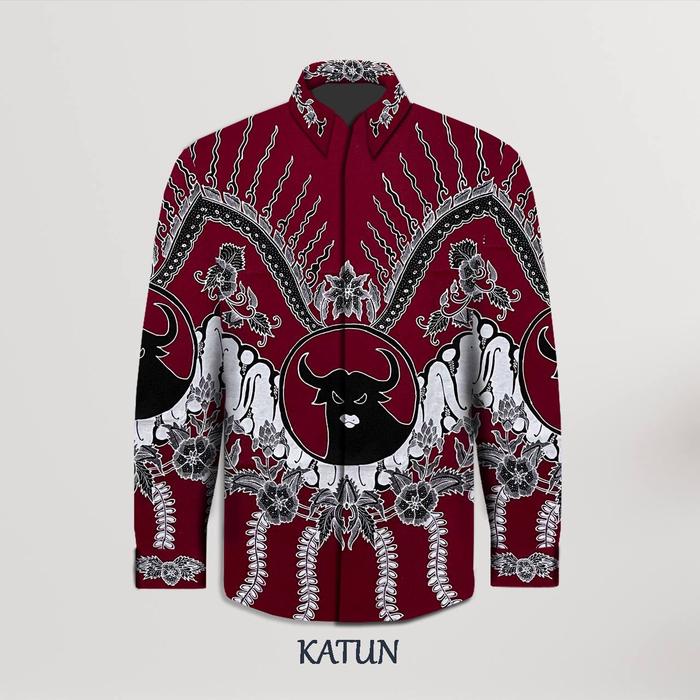 Kain batik tulis full handmade bahan katun motif PDI Perjuangan K1