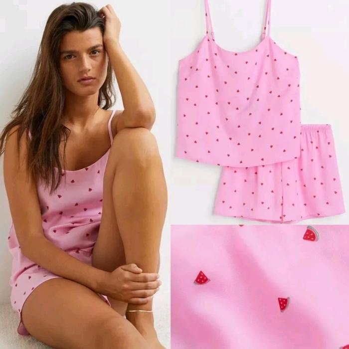 H&M SETELAN SET BAJU TIDUR TANKTOP PIYAMA PAJAMAS CAMISOL KAMISOL HNM