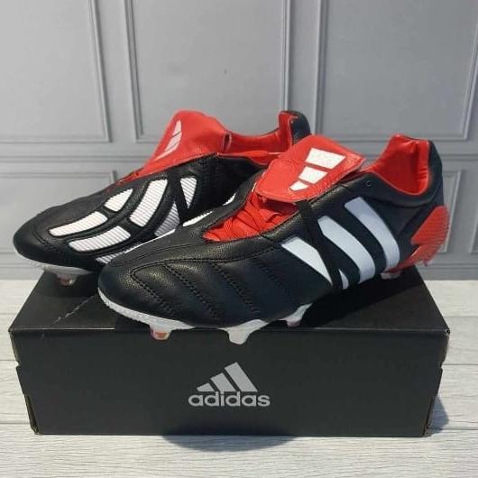 Sepatu Bola Adidas Predator Mania Fg Leather Black White Reed 39-43