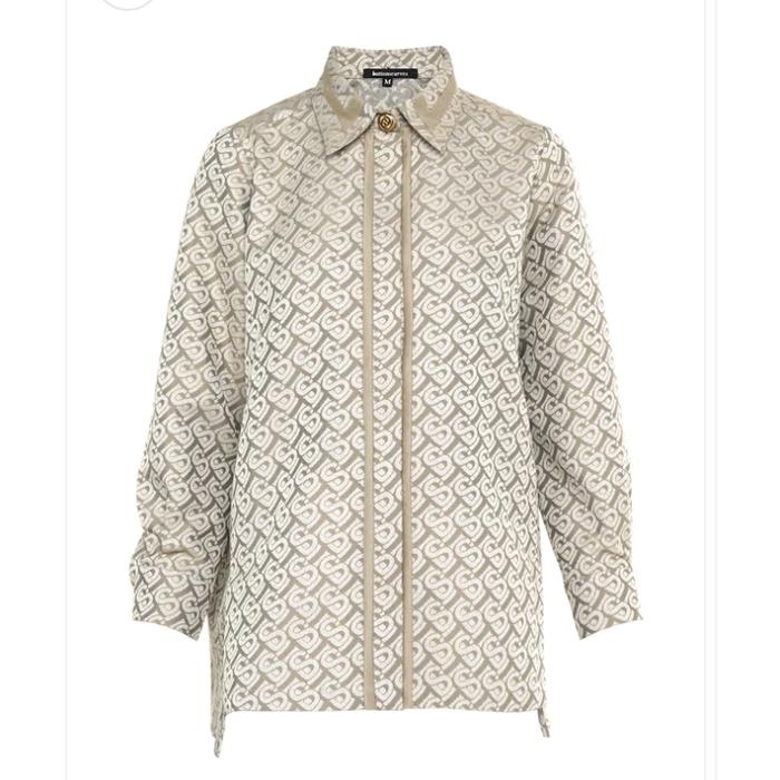 BUTTONSCARVES Bimu Jacquard Basic Shirt - Brown