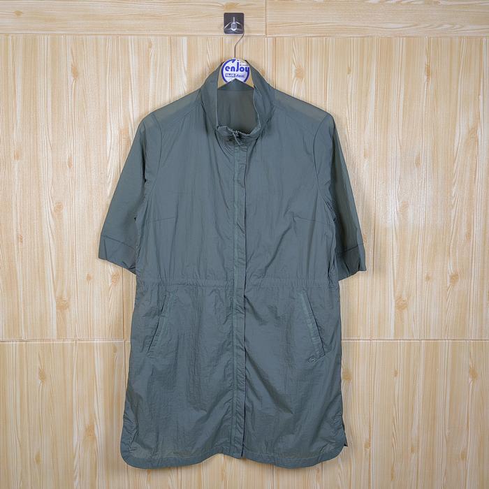 outdoor jacket tipis 1 lapis parka panjang PAT light wanita cewek army