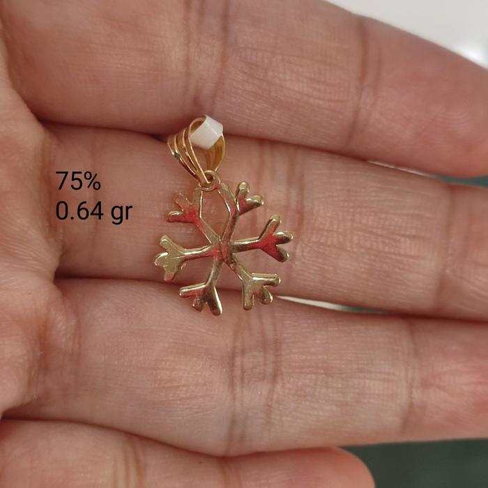 Liontin emas 75 snowflake