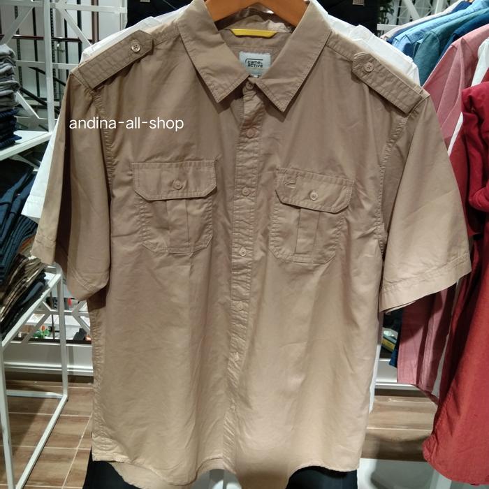 CAMEL ACTIVE Kemeja Pria Lengan Pendek Original,Regulrfit