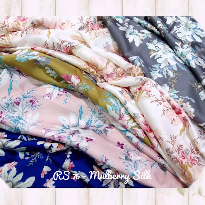 Bahan Kain Mulberry Bahan Kain Serat Silk Motif Bahan Kain Meteran