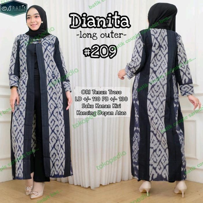 Long outer tenun troso ori tenun gamis muslim tenun outer tenun troso