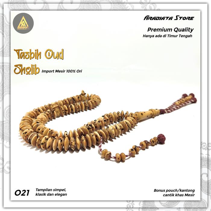 Tasbih Oud Sholib Oud Solib Pipih Asli Import  Mesir