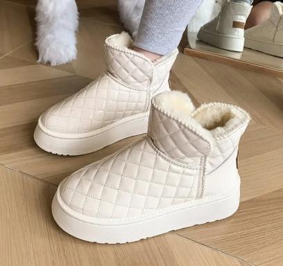 JK Women Snow Boots Winter Warm Plush Boots Women Waterproof