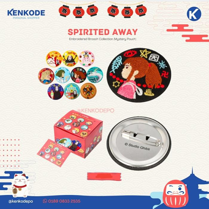 Embroidered Brooch Ghibli Japan