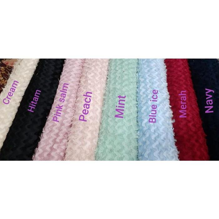 Kain Sifon motif Bulu Bulu Timbul Uragiri Terbaru