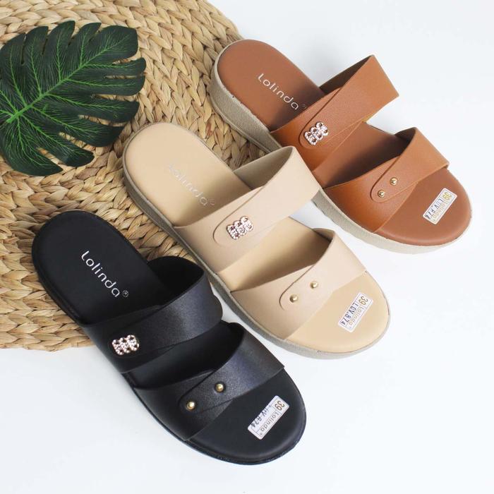 Sandal Wanita Wedges Slop Original Lolinda Sendal Wanita Slop Lolinda