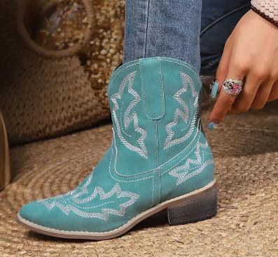 JK 2023 New Modern Boots Cowboy Vintage Ankle Boots 36-43