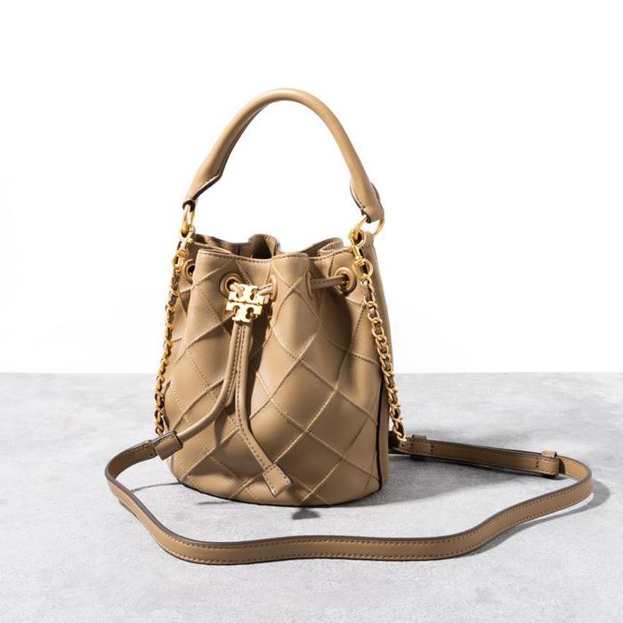 TORY BURCH Fleming soft small bucket bag  pebblestone