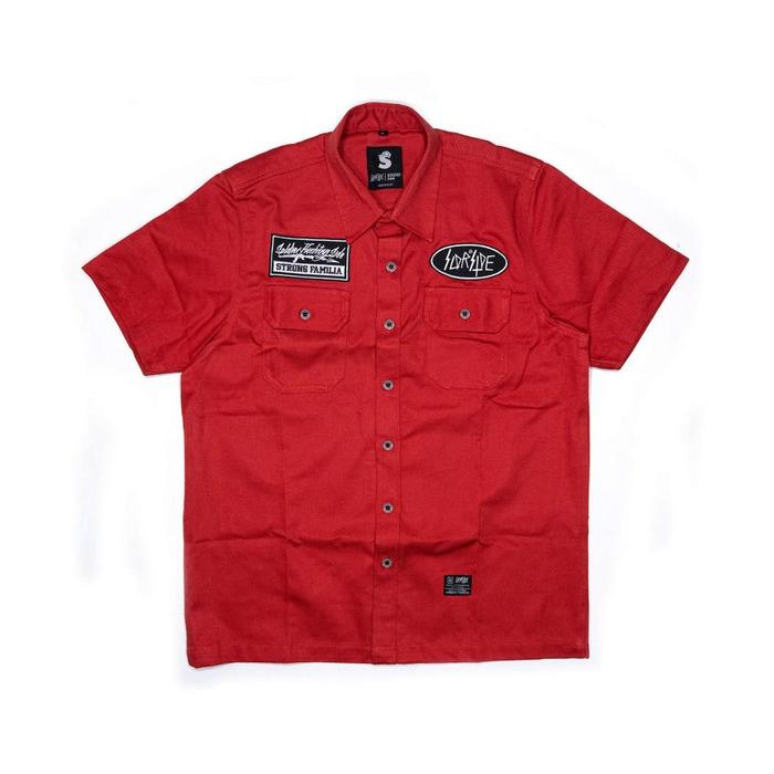 Terbaru WORKSHIRT Soldierside "FML" Merah - WS153