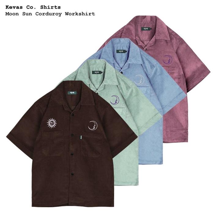 Terbaru Kevas Moon Sun Corduroy Work Shirt
