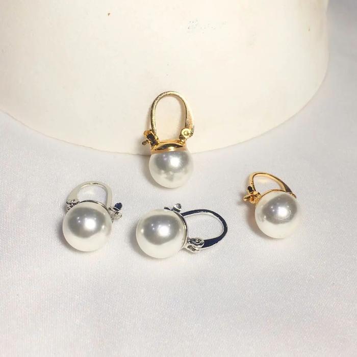 anting Rhodium mutiara laut anting mutiara laut