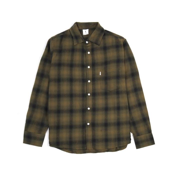 Terbaru The Don's House BALACK LS - Kemeja Flannel Lengan Panjang