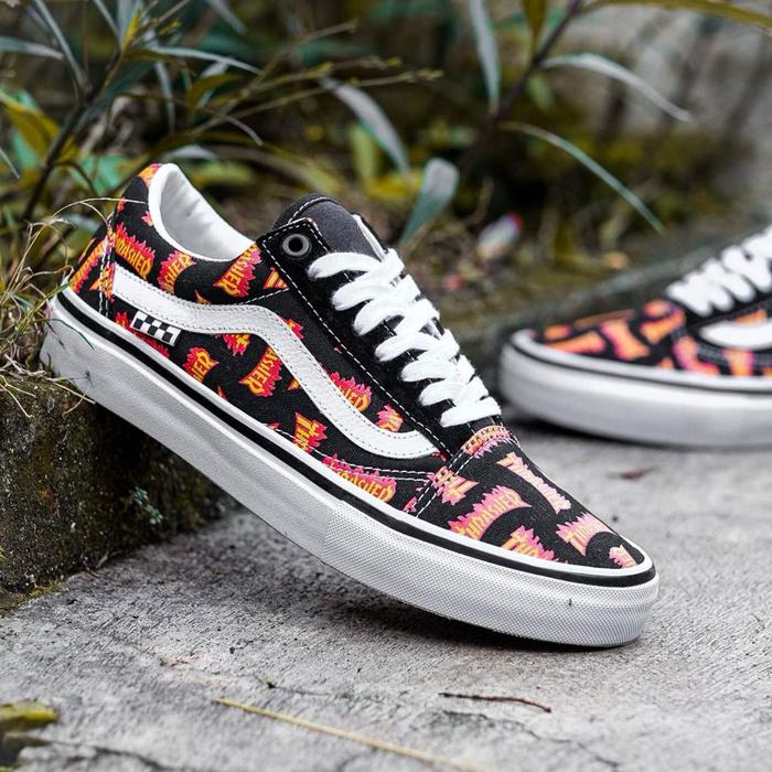 Original Vans Old Skool Pro X Thrasher Logo Black White