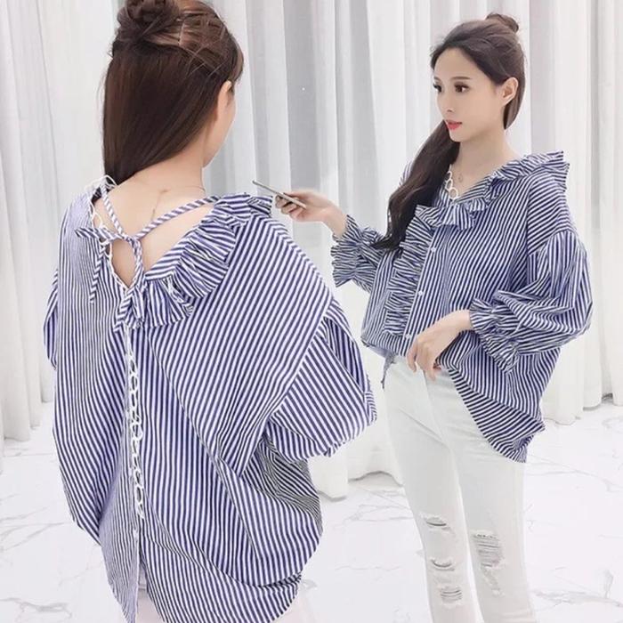 Blouse Kemeja Atasan Wanita LEWINA Oversized Top cotton premium ld110