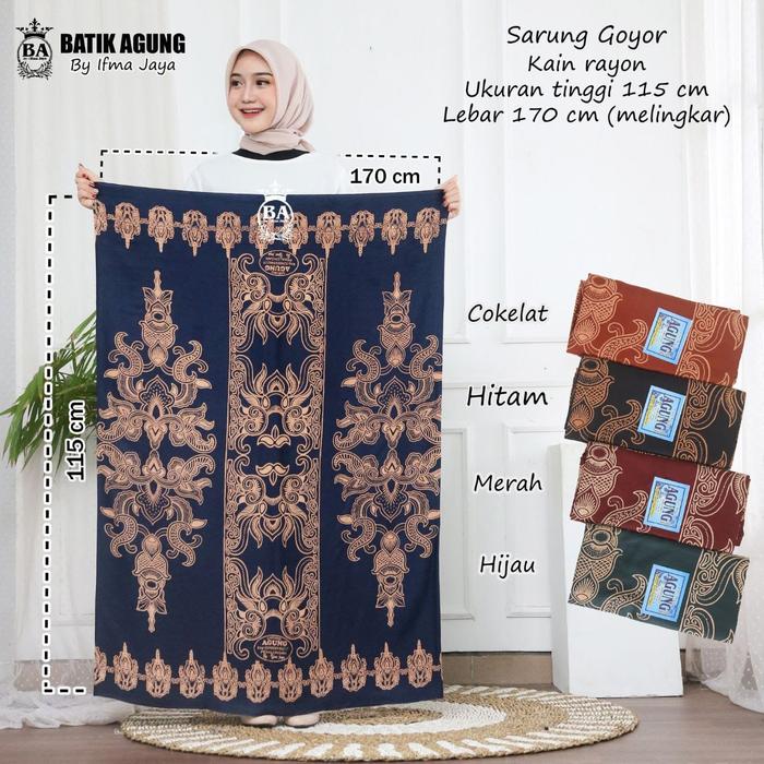 Sarung Batik Rayon Print Motif Mahkota | Warna | Gloyor Print