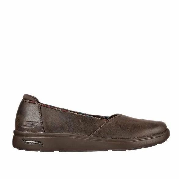 Skechers Arch Fit Uplift Womens Sneakers Shoes Chocolate