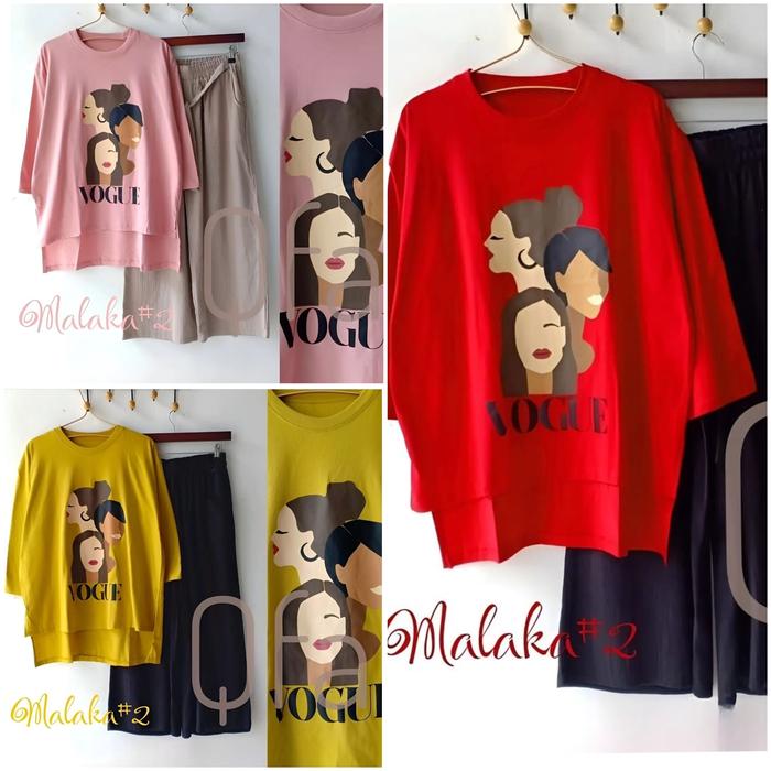 sonia set 2in1 bahan adem/setelan celana panjang wanita/home set murah
