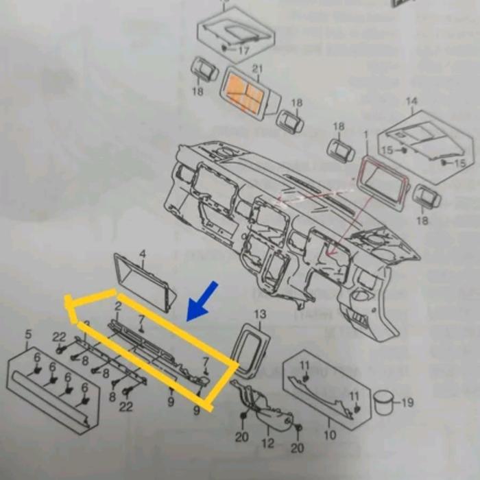 Tutup Box Glove suzuki New CARRY ORIGINAL