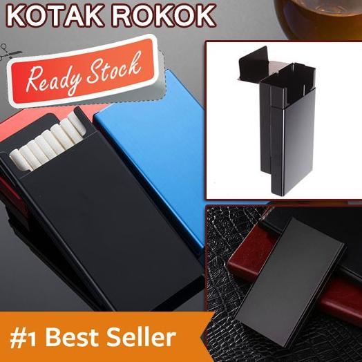 Kotak Tempat Bungkus Rokok Aluminium Case Metal Box Keren 20 Batang