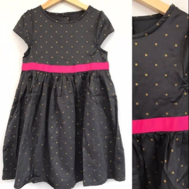 Dress anak Bee and Bae Abu gold star 2 T