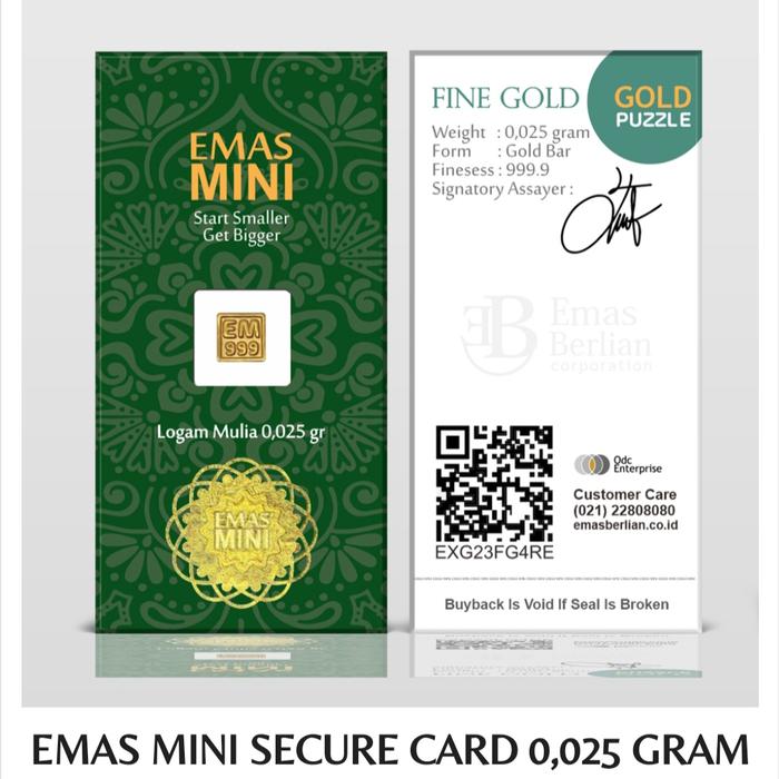 emas mini antam 0.025gr sampai 1gr