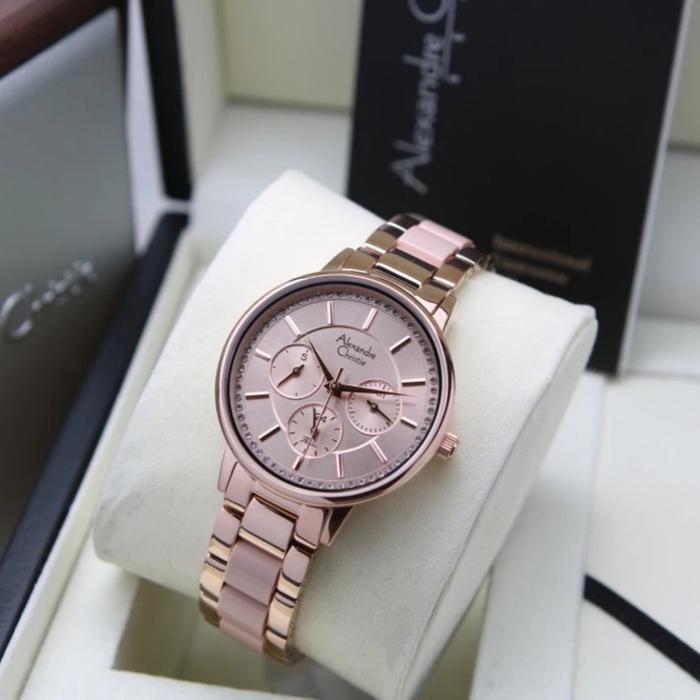 ALEXANDRE CHRISTIE AC 2A31 ROSEGOLD PINK AC2A31 WANITA ORIGINAL