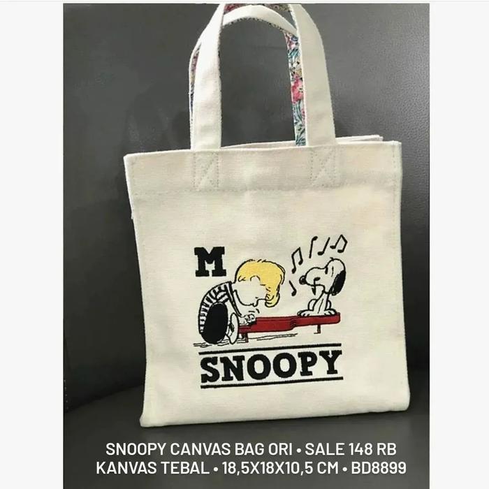 Snoopy M Canvas Bag Ori