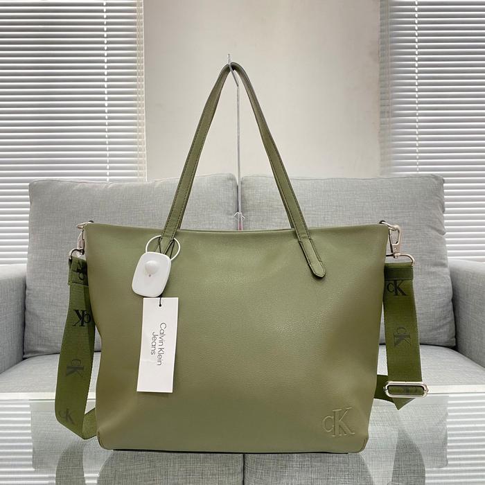 Calvin klein jeans medium tote bag leather army green