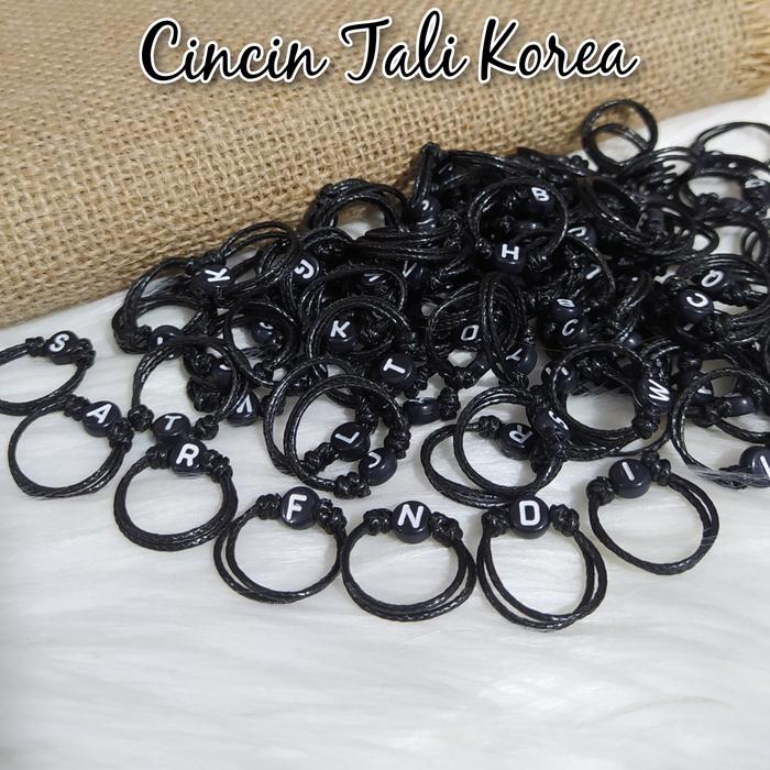 Cincin Huruf Tali Korea Ready Huruf A-Z