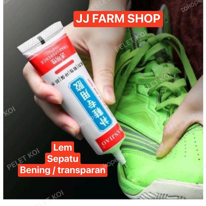 Lem sepatu tas kulit jaket kulit super kuat bening dan transparan