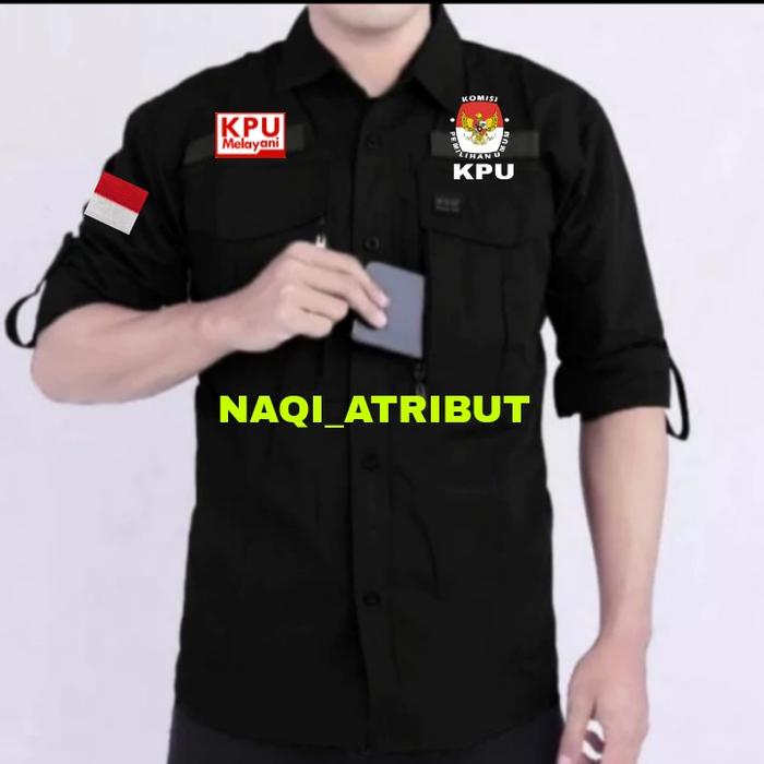 KEMEJA TACTICAL KPU MELAYANI KEMEJA KPU LENGAN PANJANG FULL BORDIR
