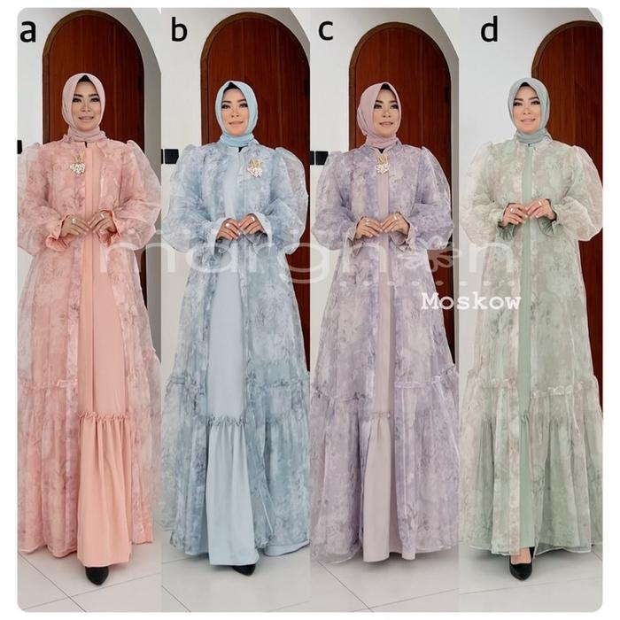 Dress Gamis Pesta Kebaya Wisuda MG Ori. Baju Muslim lebaran. Hantaran