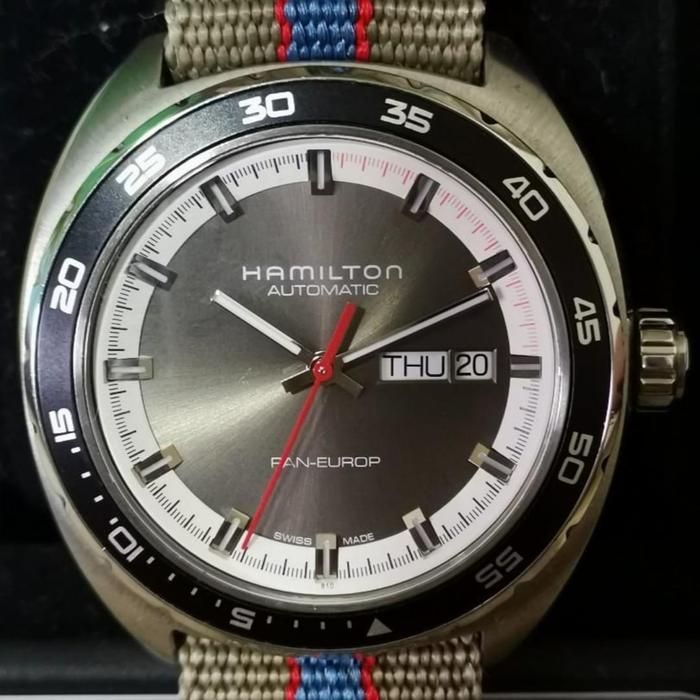Jam Tangan Hamilton American Classic Pan Europ Grey Dial