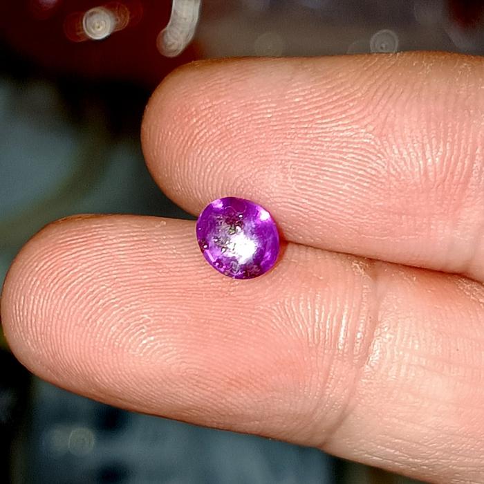 Natural Purple Star Sapphire Ceylon No Heat 1.6ct 6.5x6mm Star Tajam